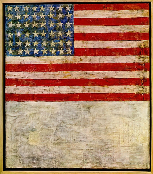John Cage and Jasper Johns: The Revolutionary Intersection of Music and Visual Art - FLAG ABOVE WHITE by Jasper Johns