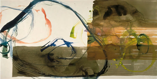 John Cage's 4'33" and David Tudor: A Definitive Guide to the Silent Masterpiece - New River Watercolor, Series I, #5 - 1988 by John Cage