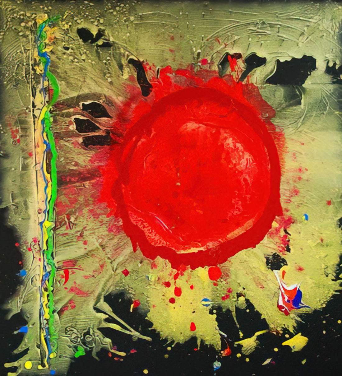 John Hoyland Framed Canvas Print: A Collector's Guide to British Abstract Expressionism - Warrior Universe - 2010 by John Hoyland
