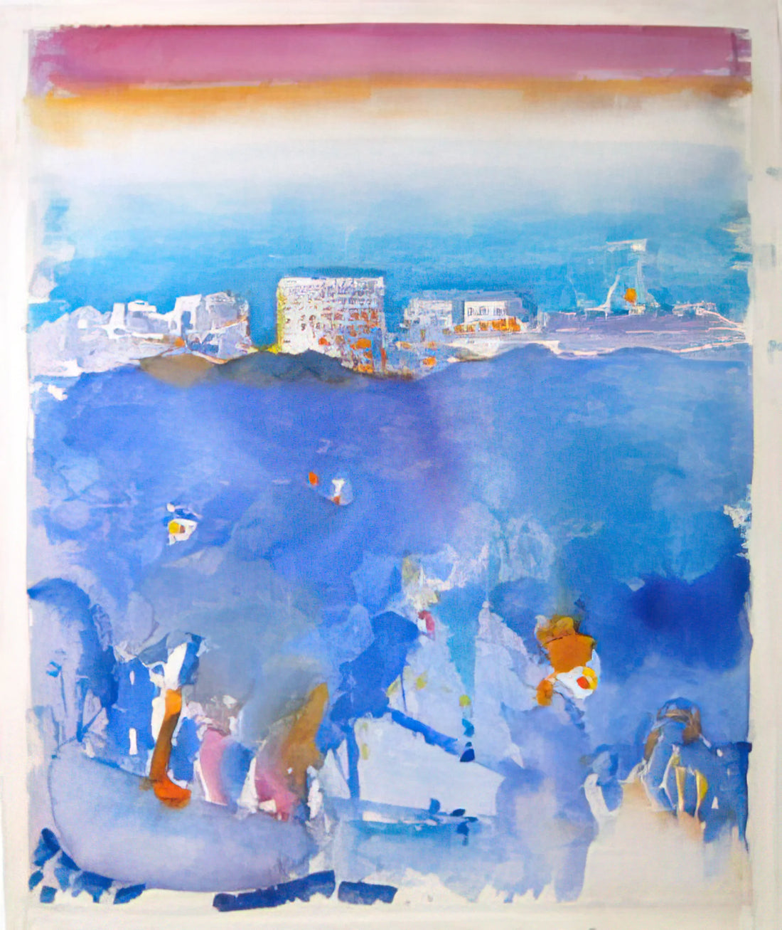 John Marin Acrylic Print: Capturing the Modernist Spirit in Museum-Quality Art - New York Fantasy - 1912 by John Marin
