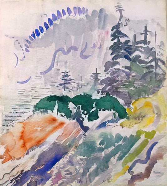 John Marin Reproduction: Capturing the Dynamic Modernism of an American Master - Marin Island - 1914 by John Marin