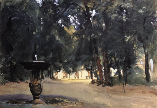 John Singer Sargent (1856–1925): The Master Portraitist of the Gilded Age - Villa Torlonia Fountain by John Singer Sargent