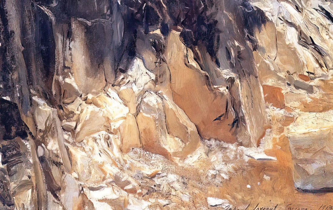 John Singer Sargent for Sale: A Guide to Acquiring Museum-Quality Prints - Marble Quarries at Carrara by John Singer Sargent