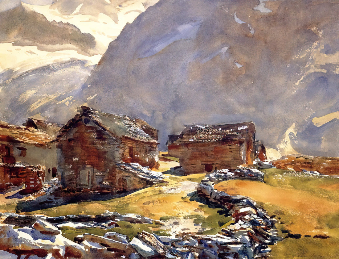 John Singer Sargent: Master of Portraiture and the Gilded Age - Simplon Pass Chalets by John Singer Sargent