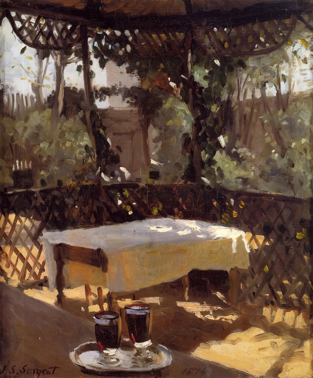 John Singer Sargent: The Definitive Portrait Painter of the Gilded Age - Two Wine Glasses by John Singer Sargent