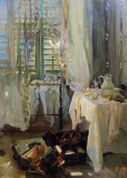 John Singer Sargent: The Sensualist Master of Light and Form - A Hotel Room by John Singer Sargent