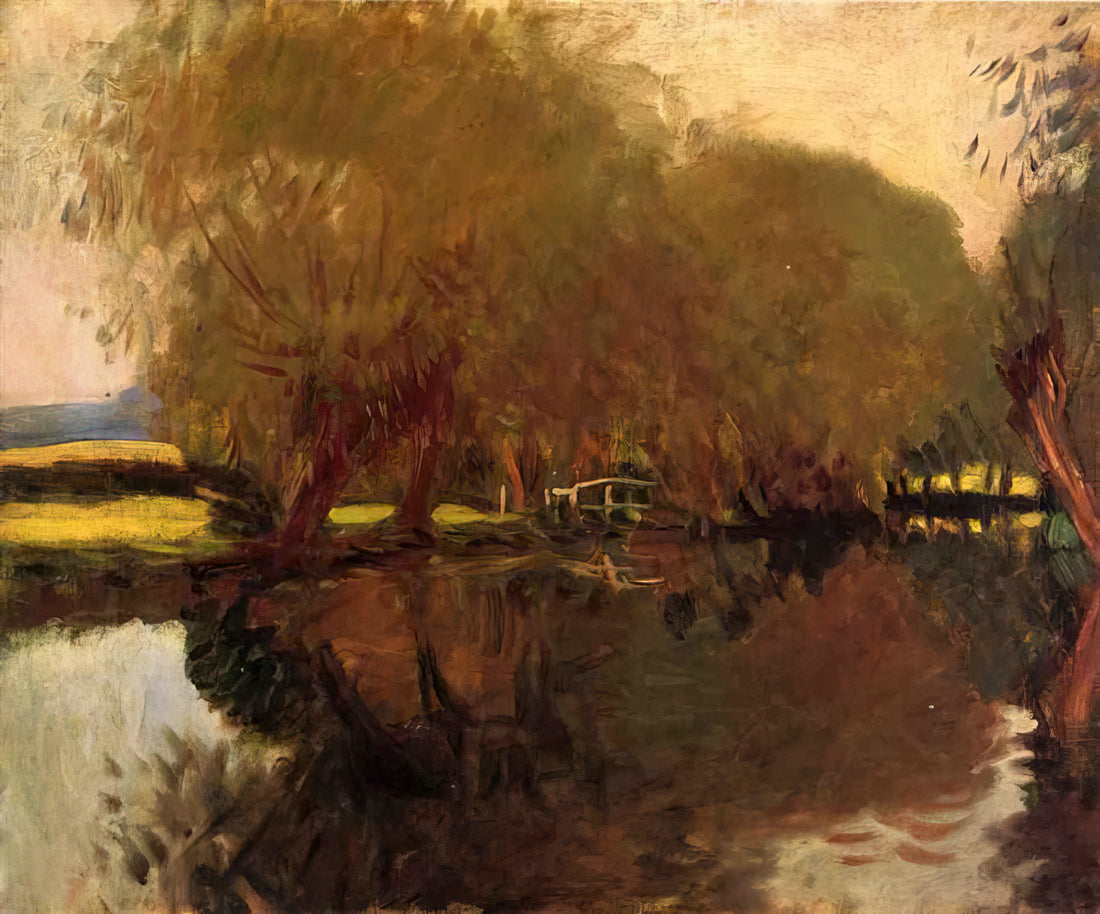 John Singer Sargent's Carnation, Lily, Lily, Rose: A Masterpiece of Light and Memory - A Backwater at Calcot Near Reading by John Singer Sargent