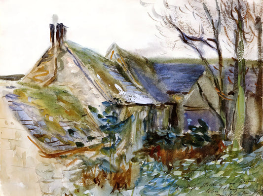John Singer Sargent's Hagia Sophia Paintings: A Master's Encounter with Byzantine Grandeur - Cottage at Fairford, Gloucestershire by John Singer Sargent