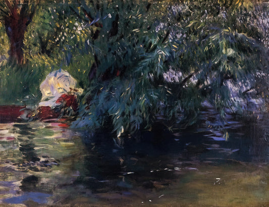 John Singer Sargent's Portrait of Isabella Stewart Gardner: A Masterpiece of Gilded Age Portraiture - A Backwater, Calcot Mill near Reading by John Singer Sargent