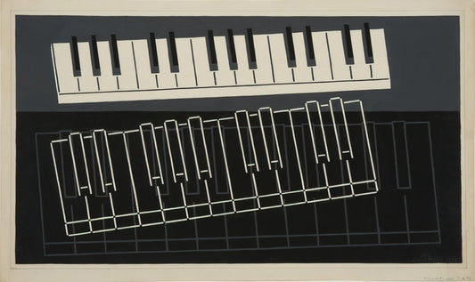 Josef Albers Signed Prints: A Collector's Guide to Authenticity and Value - PIANO KEYS 1932 by Josef Albers