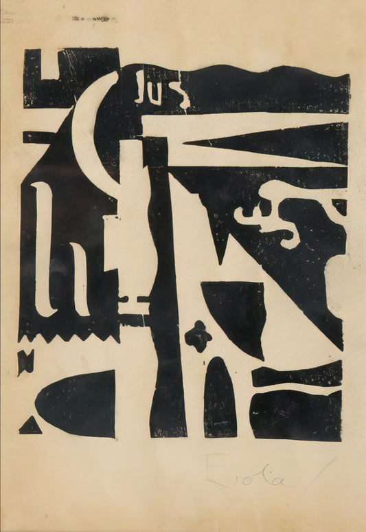 Julius Evola & René Guenon: The Esoteric Art of Traditionalist Philosophy - Xilografia - 1919 by Julius Evola