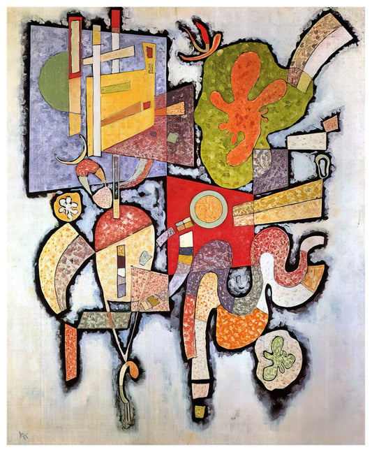 Kandinsky Art Abstract: The Spiritual Revolution in Modern Painting - COMPLEX SIMPLE 1939 by Wassily Kandinsky