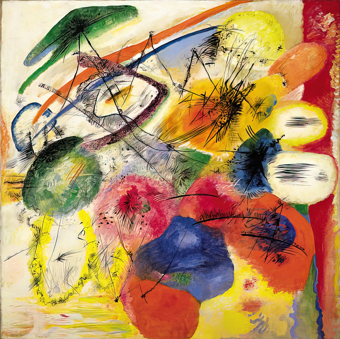 Kandinsky Art Posters: A Guide to the Abstract Pioneer's Iconic Works - BLACK STROKES I 1913 by Wassily Kandinsky