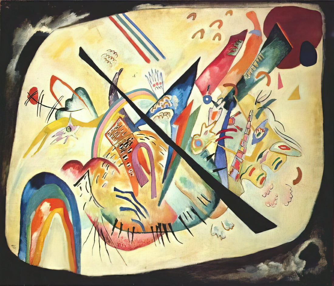 Kandinsky Framed: A Collector's Guide to Displaying Abstract Masterpieces - WHITE OVAL 1919 by Wassily Kandinsky