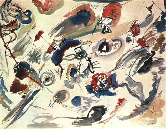 Kandinsky Geometric Art: The Revolutionary Abstraction That Changed Modern Art - FIRST ABSTRACT WATERCOLOR 1910 by Wassily Kandinsky