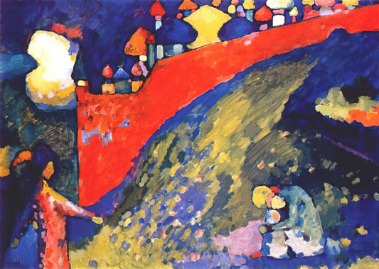 Kandinsky Poster Prints: A Collector's Guide to Abstract Expressionism in Your Home - RED WALL DESTINY 1909 by Wassily Kandinsky