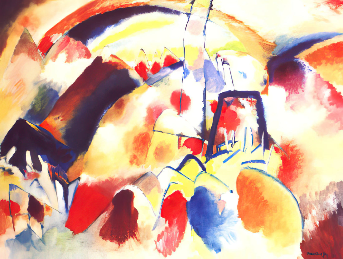 Kandinsky Poster: The Abstract Pioneer's Visual Symphony in Modern Decor - LANDSCAPE WITH RED SPOTS 1913 by Wassily Kandinsky