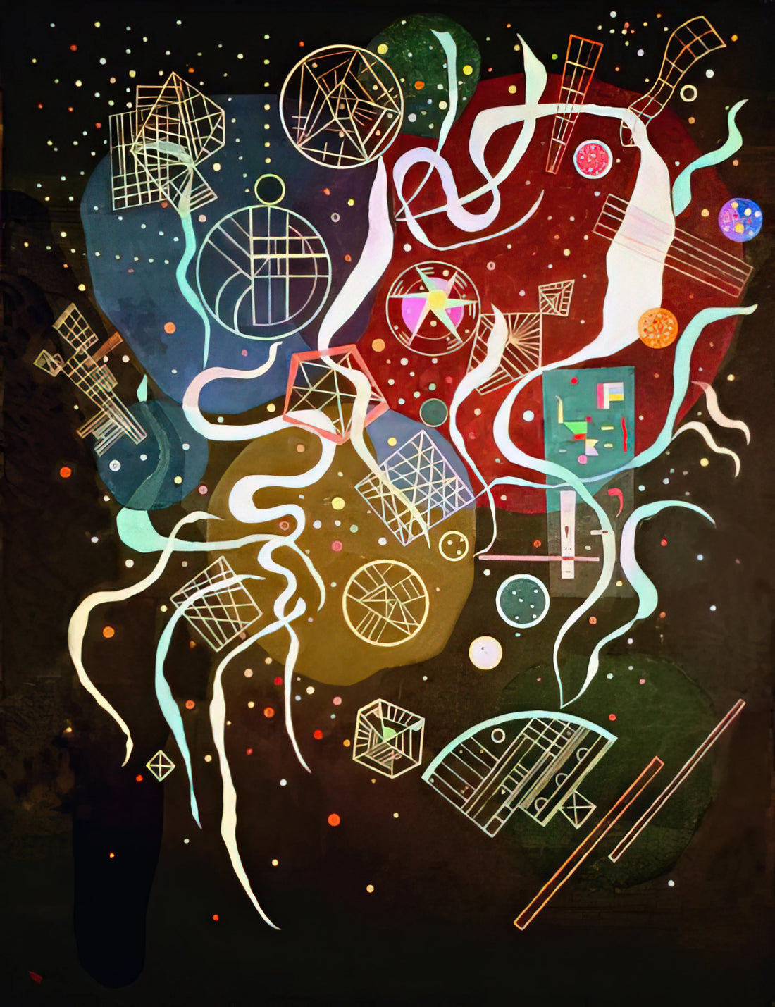 Kandinsky Upward Print: Understanding the Artist's Ascent into Abstraction - MOVEMENT I 1935 by Wassily Kandinsky
