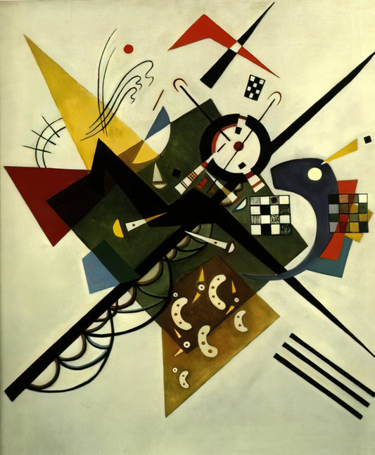 Kandinsky in the Black Square: Decoding the Abstract Revolution - ON WHITE II 1923 by Wassily Kandinsky