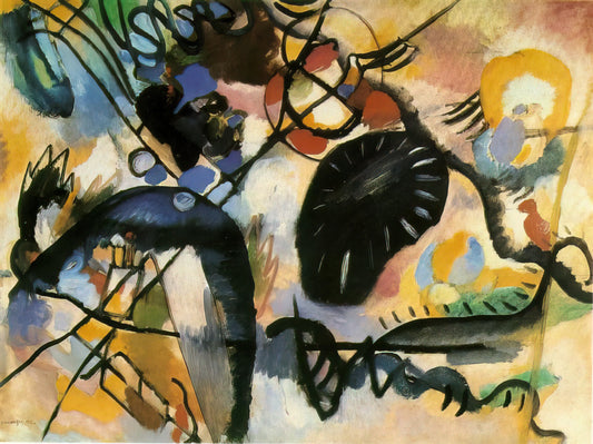 Kandinsky's Farbstudie Quadrate: A Masterpiece of Abstract Color Theory - BLACK SPOT 1912 by Wassily Kandinsky