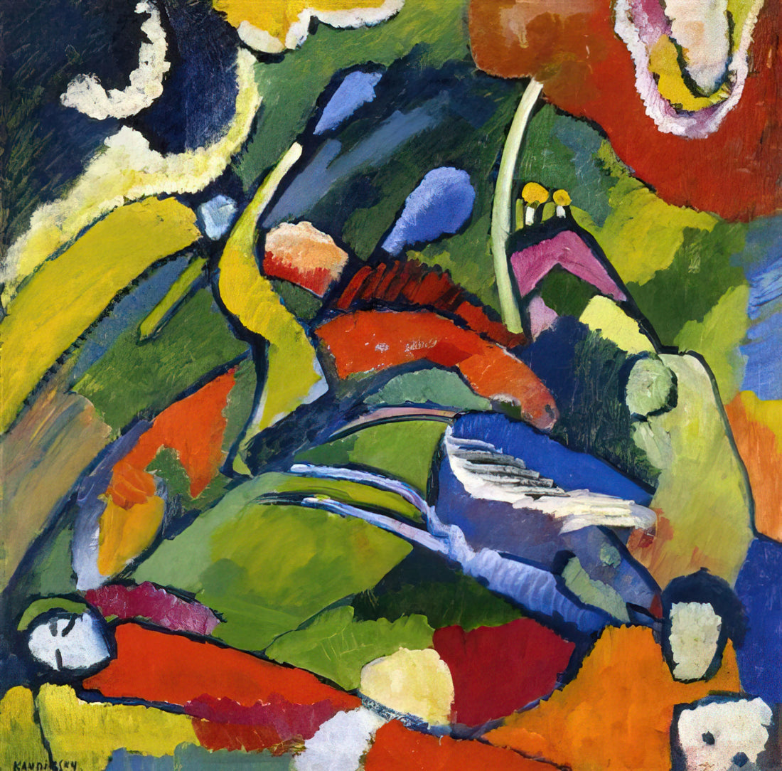 Kandinsky's Most Expensive Painting: A Record-Breaking Masterpiece of Abstract Art - TWO RIDERS AND RECLINING FIGURE by Wassily Kandinsky