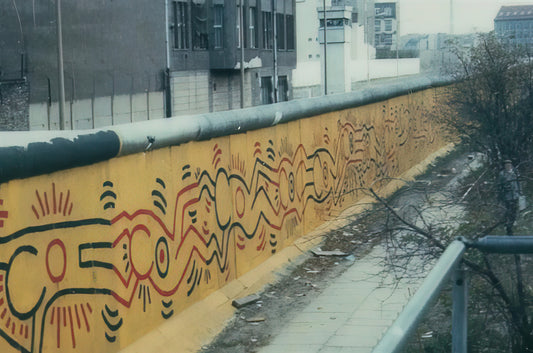 Keith Haring Art & AIDS: The Activist Legacy in Pop Art Prints - BERLIN MURAL 1986 by Keith Haring