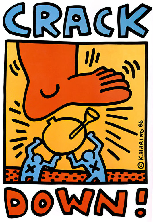 Keith Haring Pop Shop: The Revolutionary Street Art Store That Democratized Art - CRACK DOWN 1986 by Keith Haring