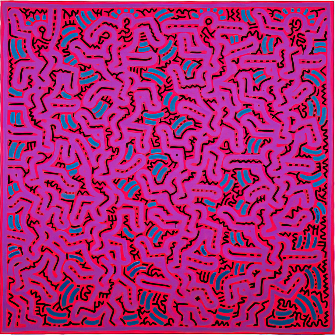Keith Haring Prints Framed: A Collector's Guide to Iconic Pop Art - UNTITLED 1984 by Keith Haring