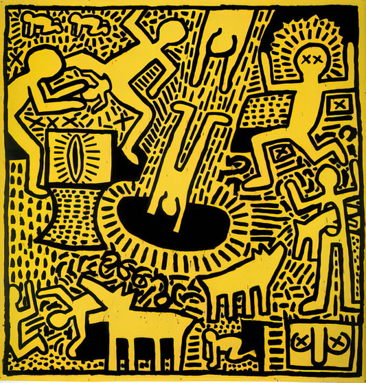 Keith Haring Sketches: The Genesis of an Icon's Visual Language - UNTITLED 1981 by Keith Haring