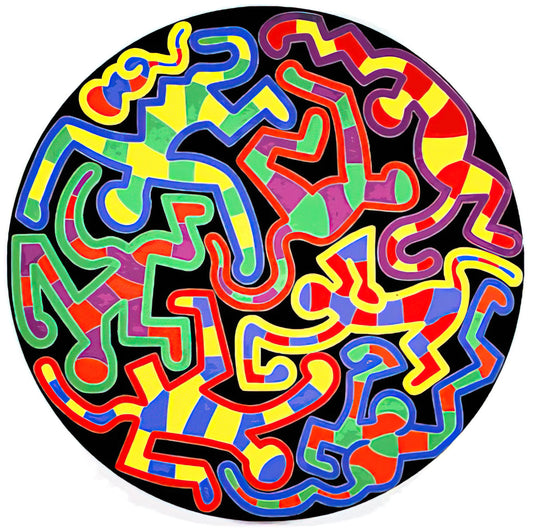 Keith Haring Website: A Digital Gateway to the Artist's Legacy and Art Prints - MONKEY PUZZLE 1988 by Keith Haring