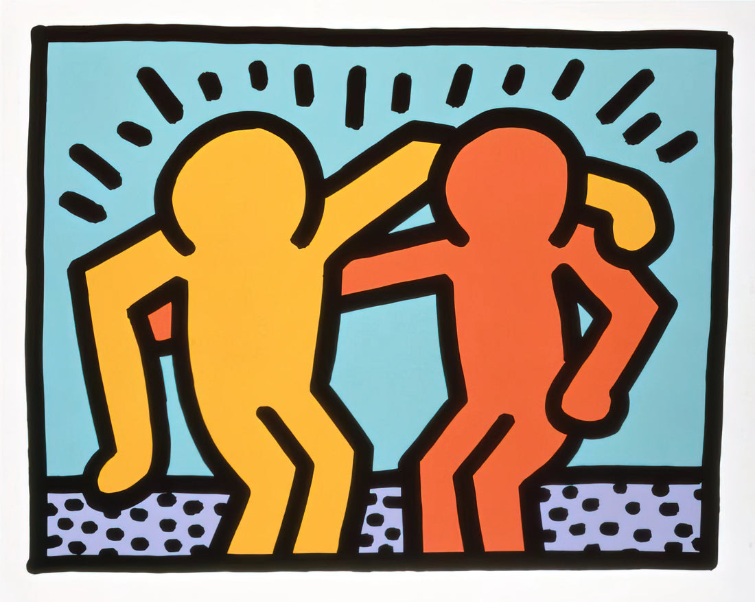 Keith Haring and Alexandra Kolossa: A Curated Exploration of Activist Art and Legacy - BEST BUDDIES 1990 by Keith Haring