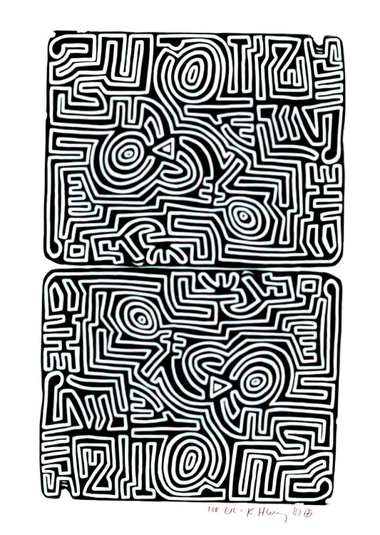 Keith Haring: The Radiant Legacy of Pop Art and Social Activism - LABYRINTH 1989 by Keith Haring