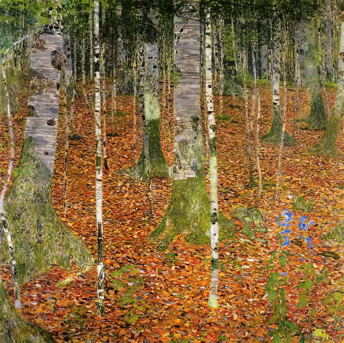 Klimt 360: A Comprehensive Exploration of Gustav Klimt's Artistic Universe - FARMHOUSE WITH BIRCH TREES 1903 by Gustav Klimt