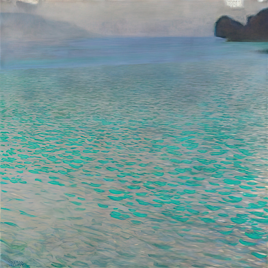 Klimt Birch Forest Print: A Journey into Symbolism and Serenity - ATTERSEE 1900 by Gustav Klimt