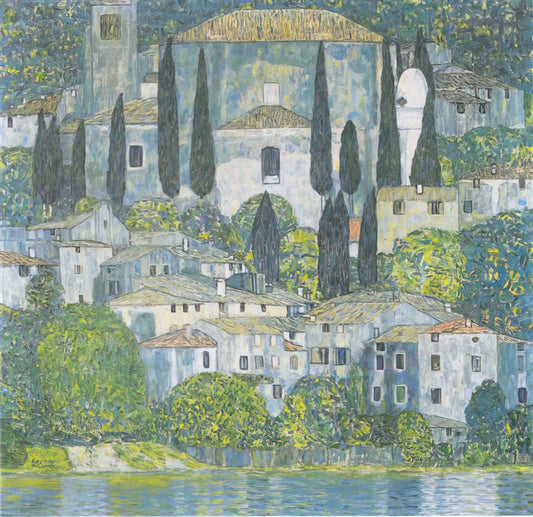 Klimt Bloch: The Artistic Dialogue Between Gustav Klimt and Charlotte Bloch-Bauer - CHRURCH IN CASSONE 1913 by Gustav Klimt