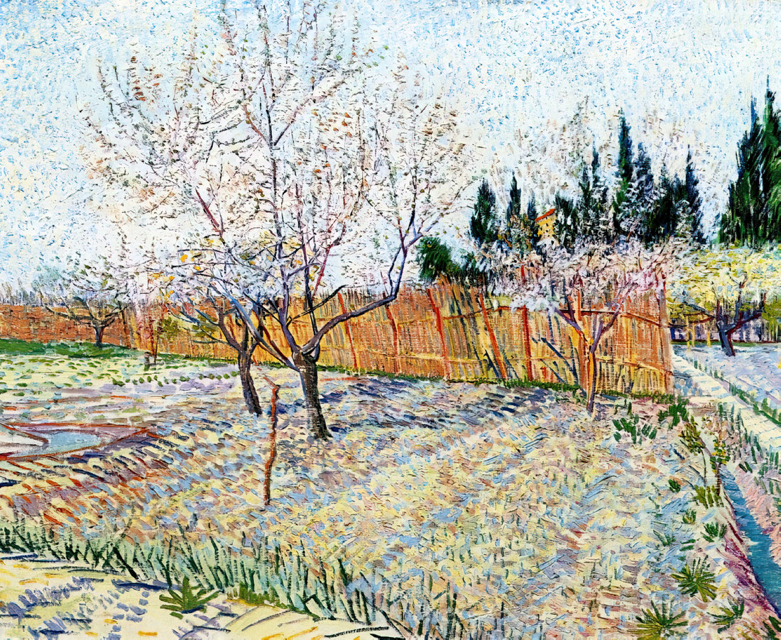 LEGO MOMA: Where Architectural Genius Meets Playful Innovation - Orchard with Peach Trees in Blossom by Vincent van Gogh