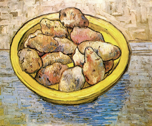 L'Allée des Alyscamps: Van Gogh's Vision of the Ancient Arles Necropolis - Still Life Potatoes in a Yellow Dish by Vincent van Gogh
