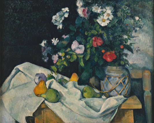 La Montagne Sainte-Victoire by Paul Cézanne: A Masterpiece of Modern Vision - Still Life with Flowers and Fruit by Paul Cézanne