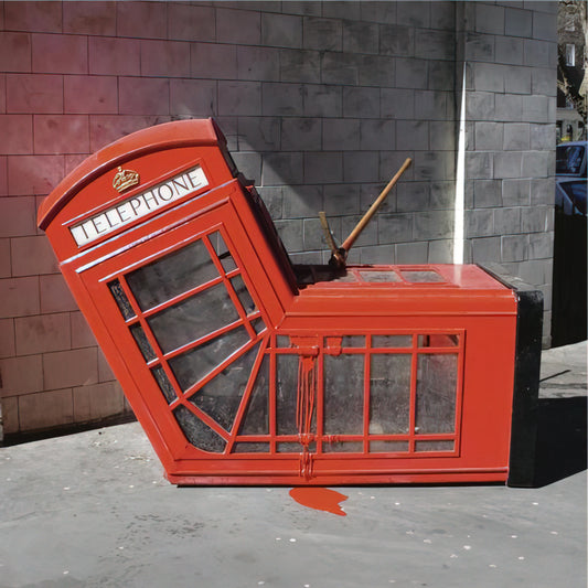 Large Banksy Canvas Prints: A Curator's Guide to Collecting Street Art Masterpieces - VANDALISED PHONE BOX 2005 by Banksy