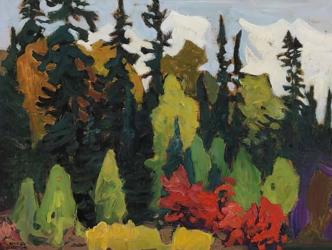 Lawren Harris Signed Print: A Collector's Guide to Authenticity, Value, and Legacy - Woods, Algoma - 1918 by Lawren Harris