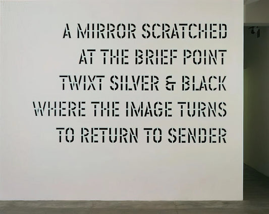 Lawrence Weiner Painting: The Conceptual Artist Who Redefined Art as Language - A Mirror Scratched... - 2004 by Lawrence Weiner