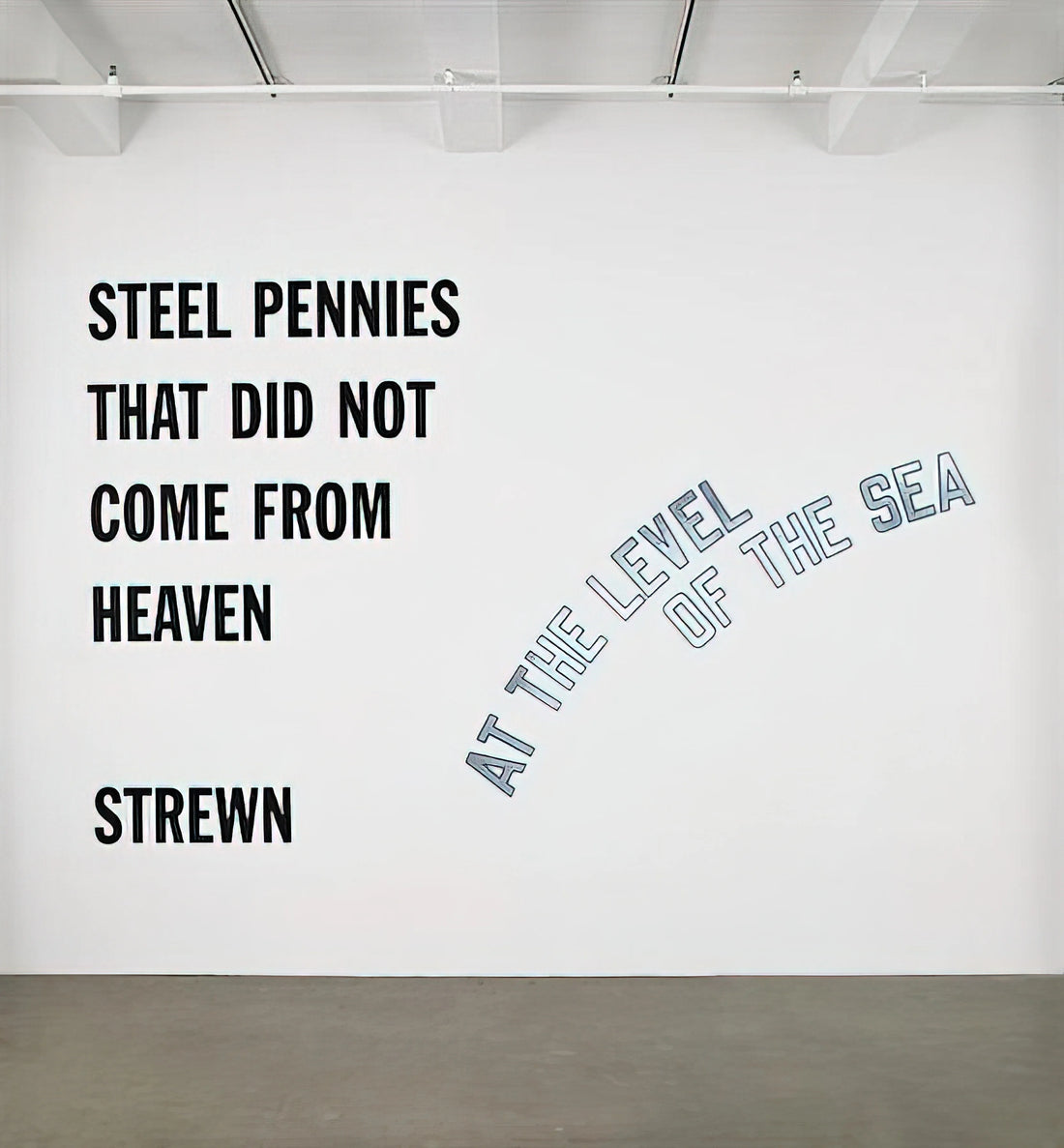 Lawrence Weiner Posters: The Conceptual Art of Language as Visual Medium - Steel Pennies That... - 2008 by Lawrence Weiner