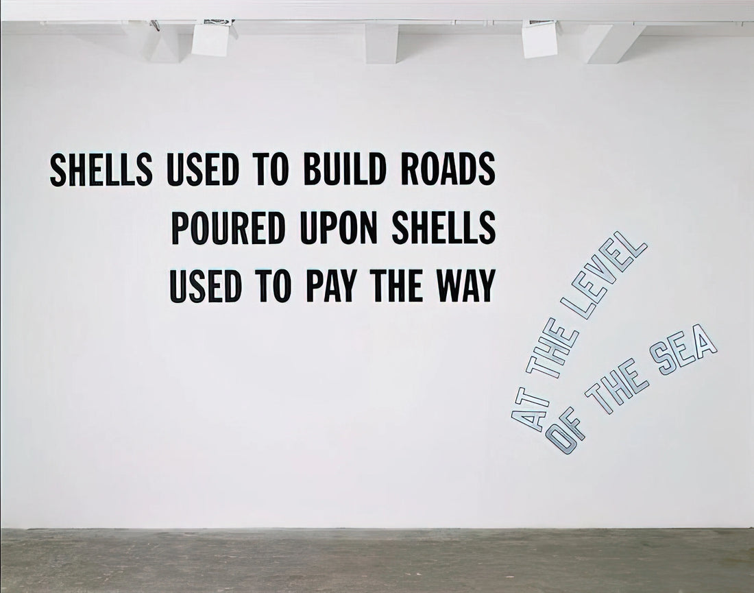 Lawrence Weiner Reproductions: Understanding the Conceptual Art of Language and Material - Shells Used to Build Roads... - 2008 by Lawrence Weiner