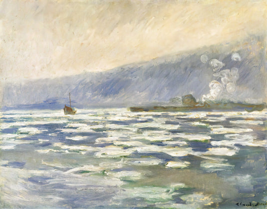 Le Grand Canal by Claude Monet: A Venetian Masterpiece of Light and Reflection - Ice, Lock Port Villez by claude monet