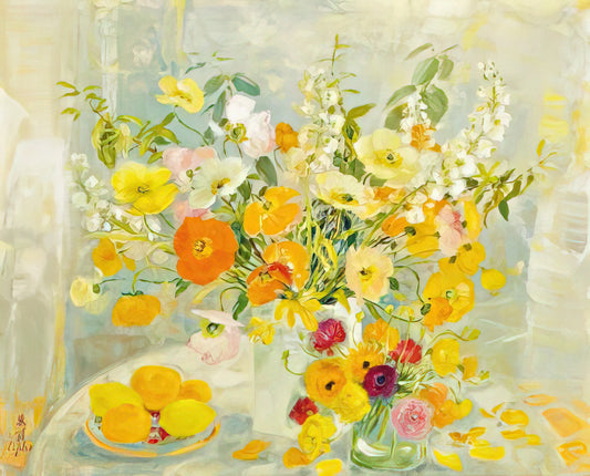 Lê Phổ: The Vietnamese Master Bridging East and West in Modern Art - Flower Composition - Post-Impressionism by Le Pho