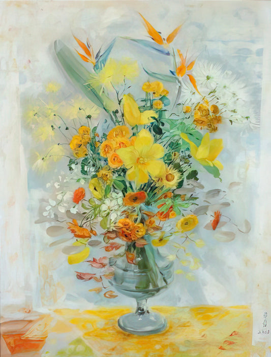 Le Pho Paintings for Sale: A Collector's Guide to the Vietnamese Master's Work - Yellow Lily - Post-Impressionism by Le Pho