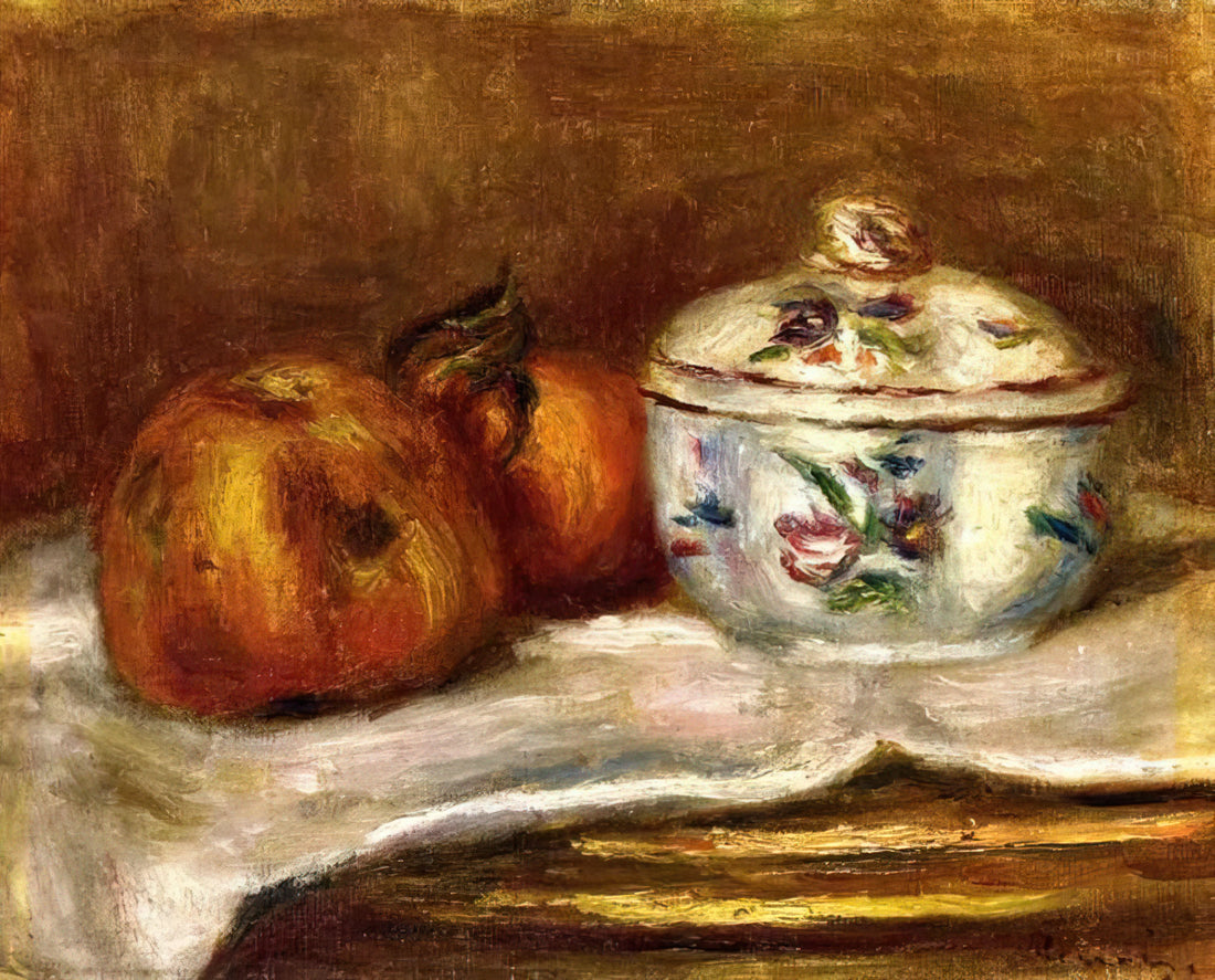 Le Pont Neuf by Renoir: A Vibrant Impressionist Masterpiece of Parisian Life - Sugar Bowl, Apple and Orange by Pierre-Auguste Renoir