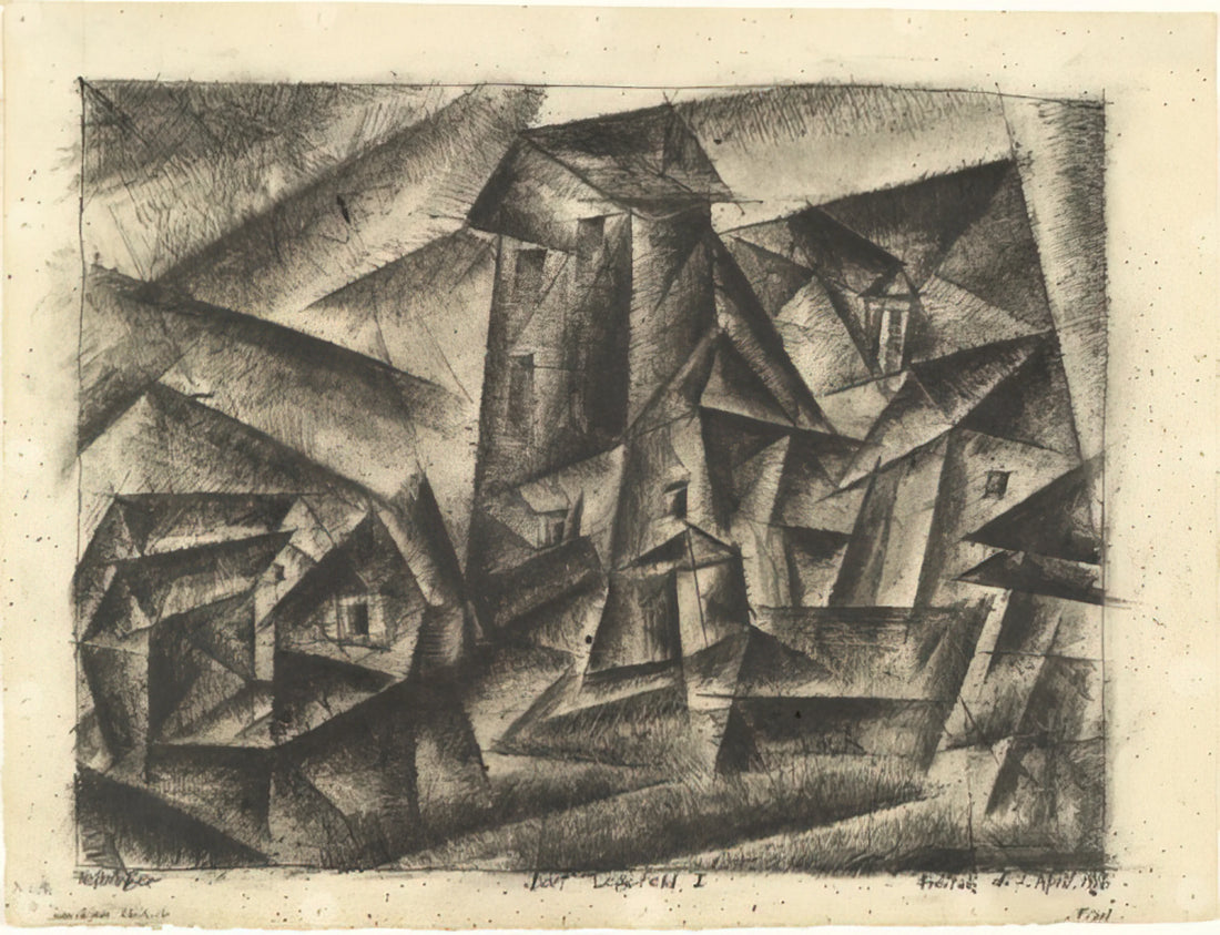 Lyonel Feininger Artwork: The Cubist Visionary of Modernist Abstraction - THE VILLAGE OF LEGEFELD I DORF LEGEFELD I 1916 by Lyonel Feininger