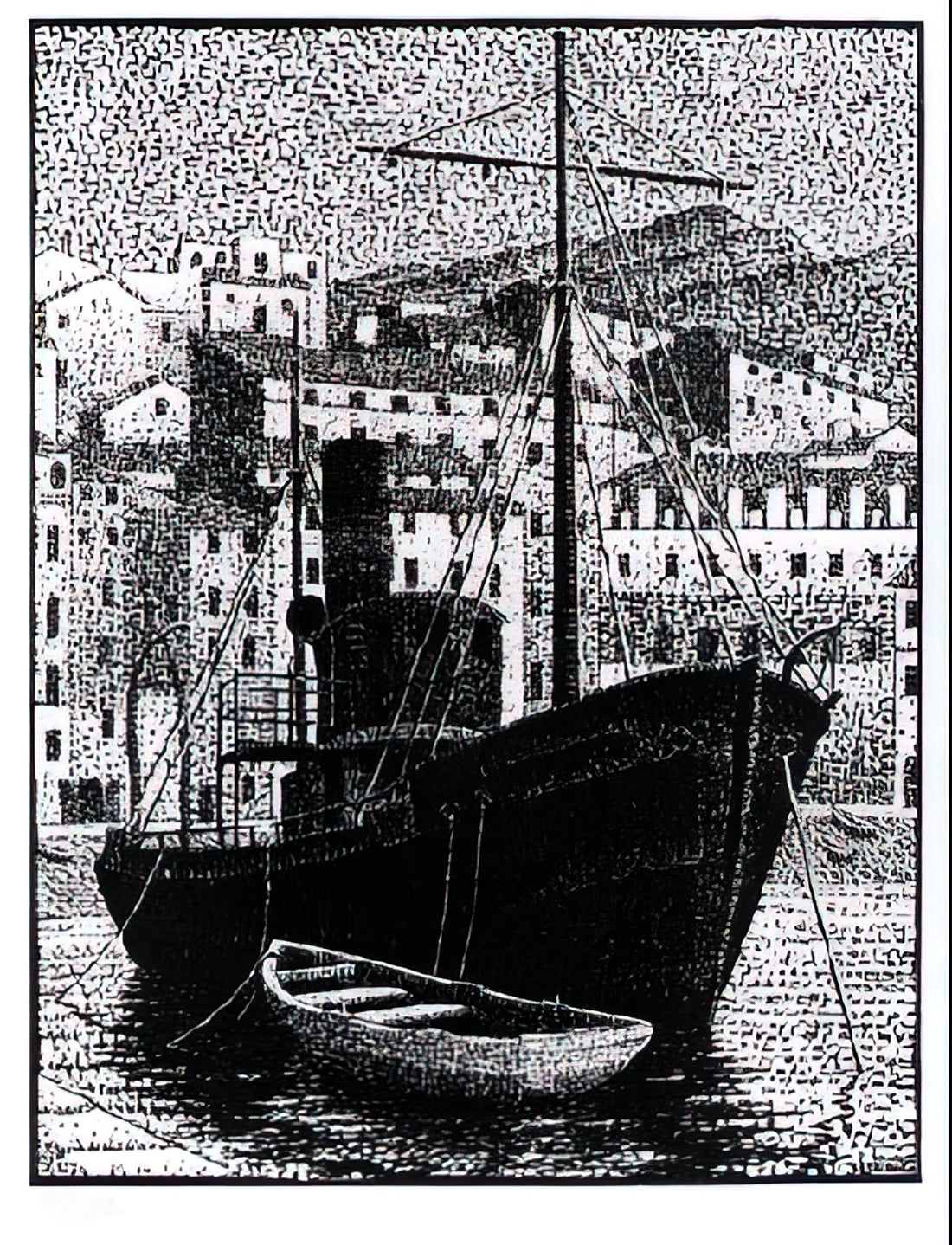 M.C. Escher Optical Illusions: The Art of Impossible Reality - TUGBOAT OLD HARBOR OF BASTIA JANUARY 1934 1934 by MC Escher