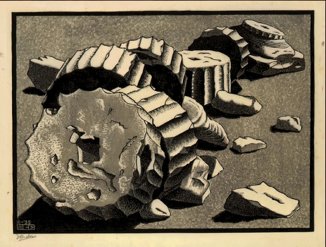 M.C. Escher Pencil Drawings: The Foundational Genius Behind Impossible Worlds - SELINUNTE SICILY OCTOBER 1935 1935 by MC Escher